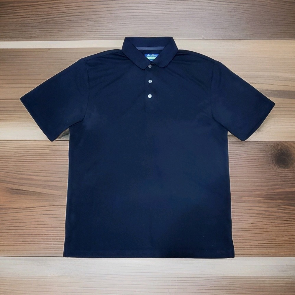Ben Hogan Performance Golf Polo Shirt Mens Sz L Short Sleeves Black Embroidered